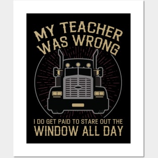 Truck Driver Posters and Art